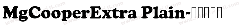 MgCooperExtra Plain字体转换